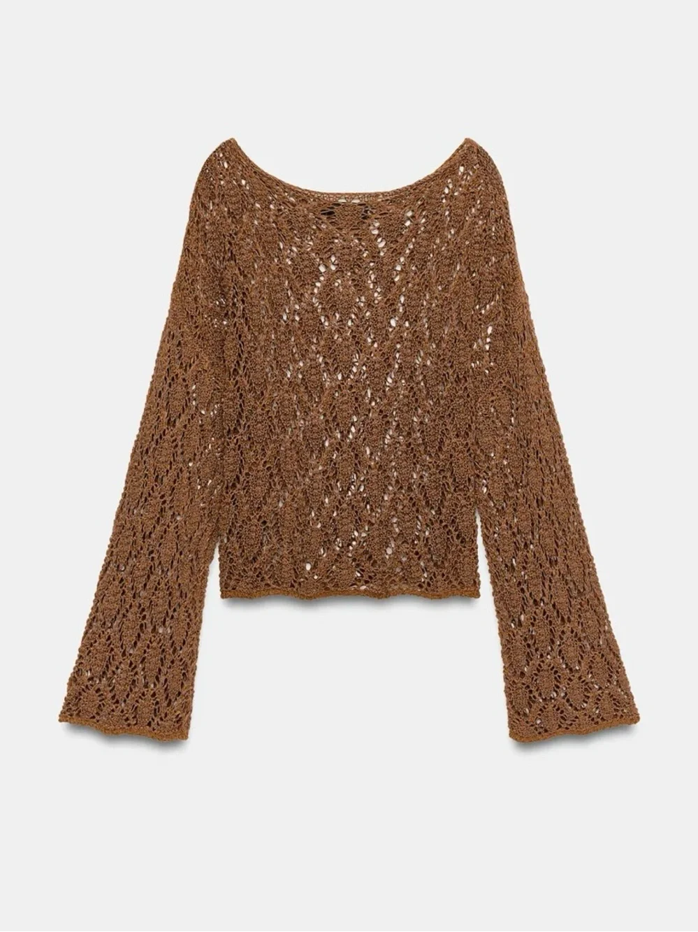 NWT ZARA OPEN-KNIT BELL SLEEVE JUMPER